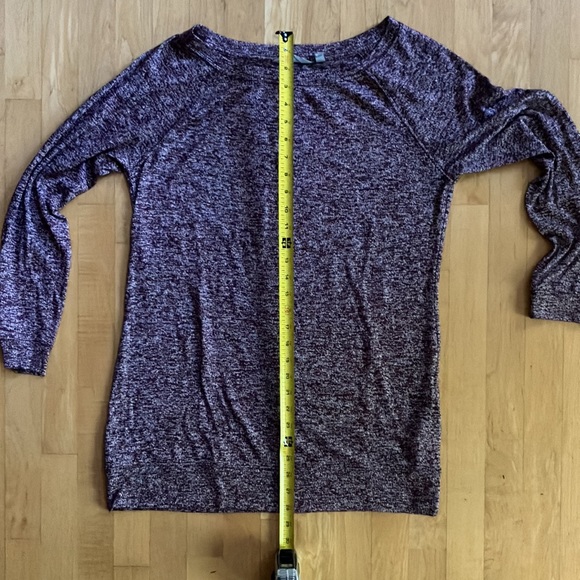 Athleta Pose top Chianti burgundy marled modal Large - Picture 4 of 10